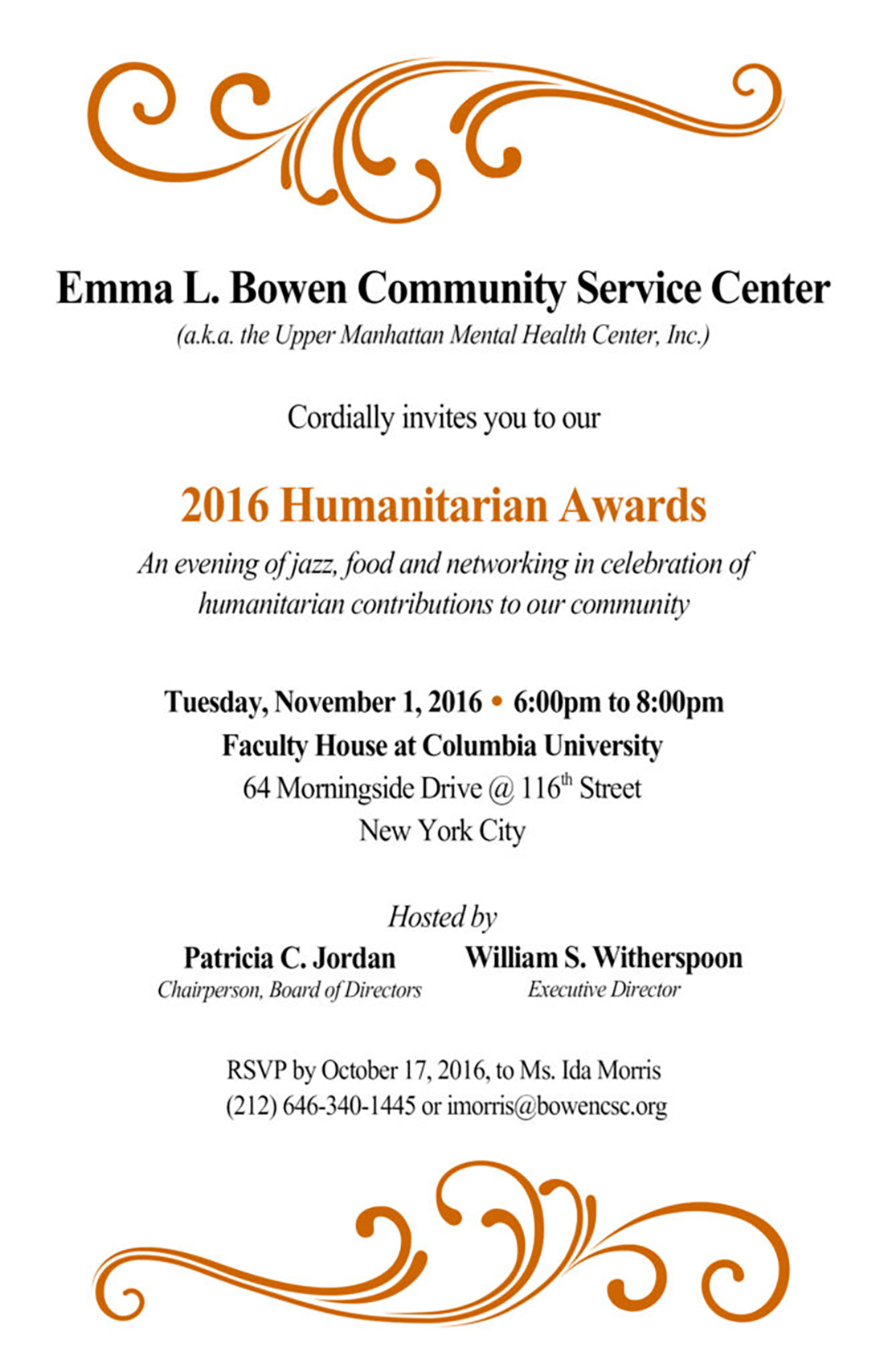 Humanitarian Awards save the date