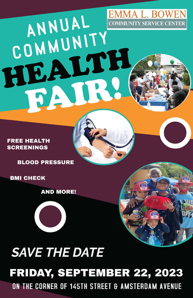 Bowen Community Health Fair 2024 poster
