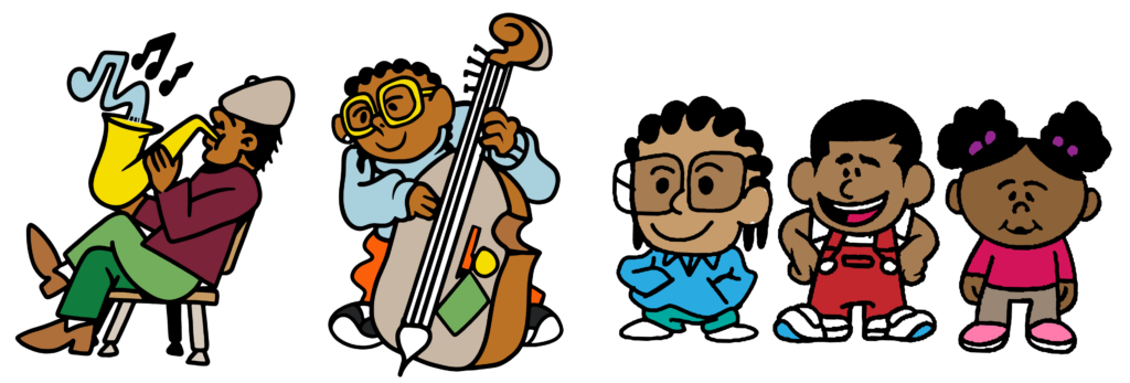 jazz musicians and children